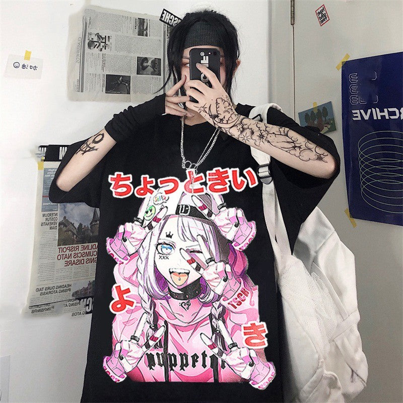 Gothic Women's T-shirt Punk Street Bad Girl