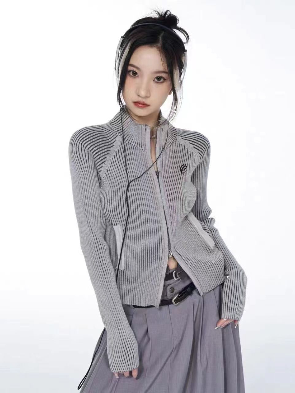 American Hot Girl Retro Street Cardigan Sweater Coat